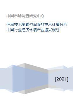 信息技術(shù)策略咨詢服務(wù)在中國行業(yè)經(jīng)濟(jì)環(huán)境下的技術(shù)環(huán)境分析與產(chǎn)業(yè)振興規(guī)劃